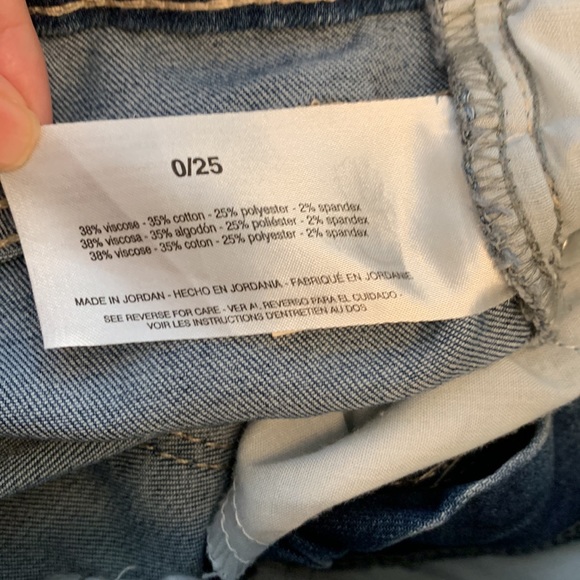 Frayed Jeans Downtown frayed distressed high rise skinny jeans size 0/25 - Picture 8 of 12